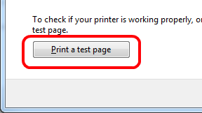 Print Test Page, Finish